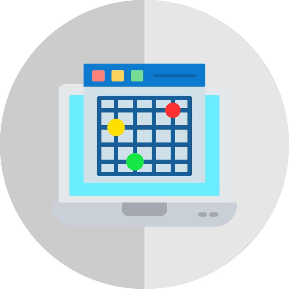 Heatmap Flat Scale Icon Design vector