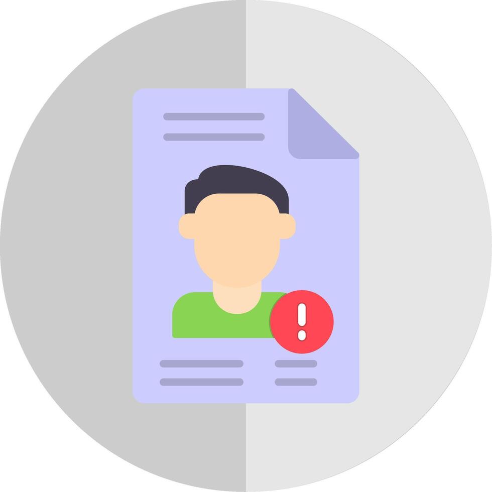 Personal Informsation Flat Scale Icon Design vector