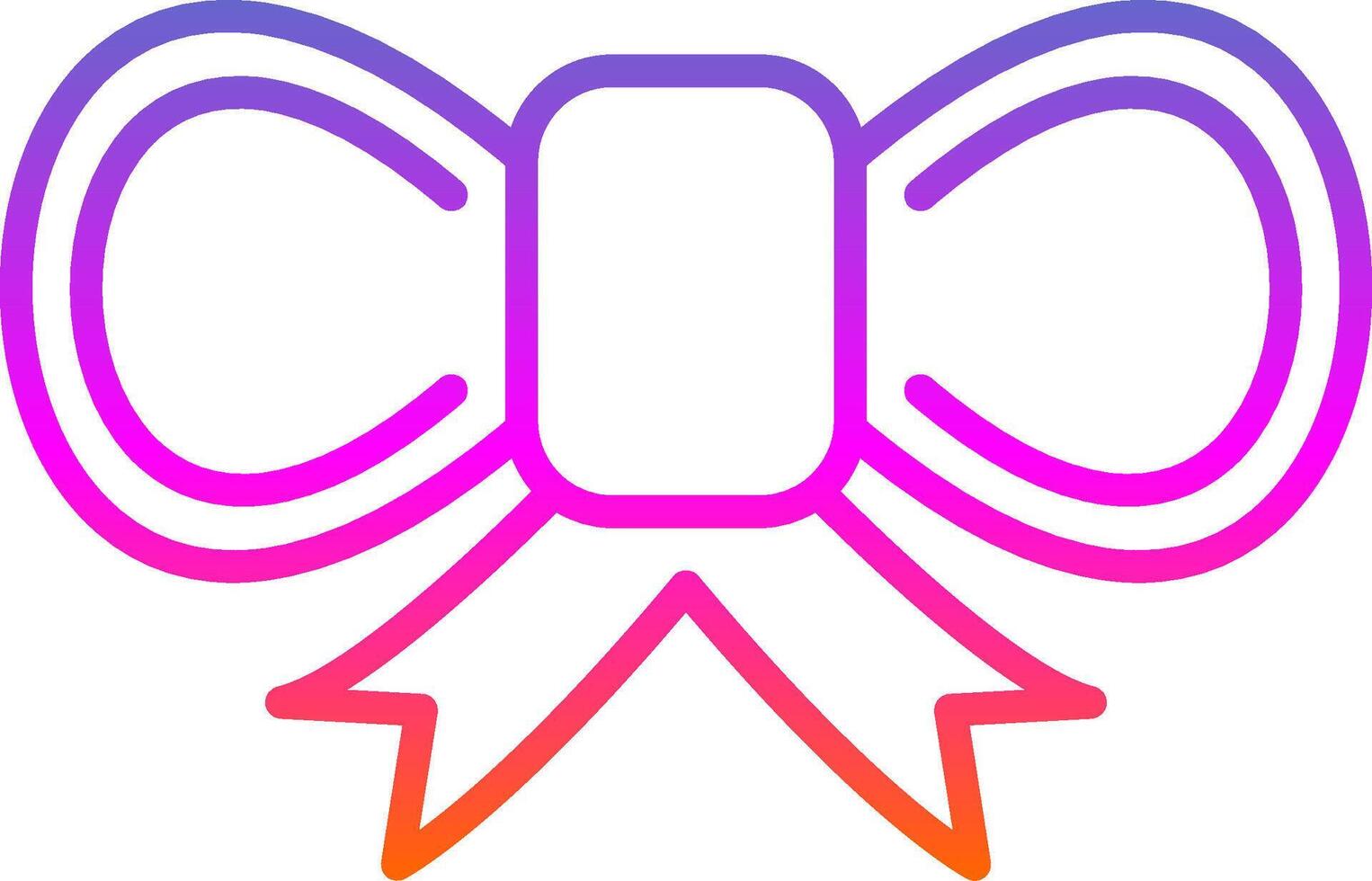 Bow Line Gradient Icon Design vector