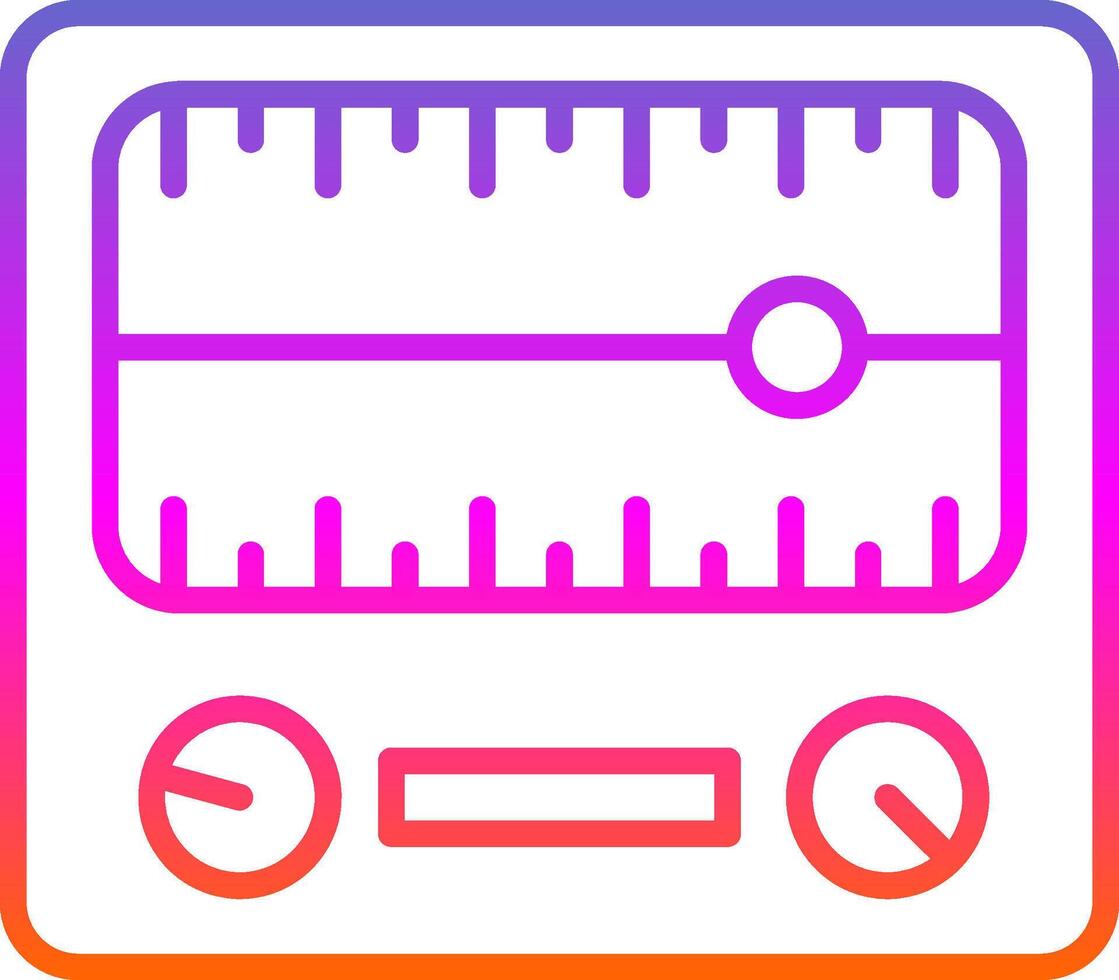 Dial Line Gradient Icon Design vector