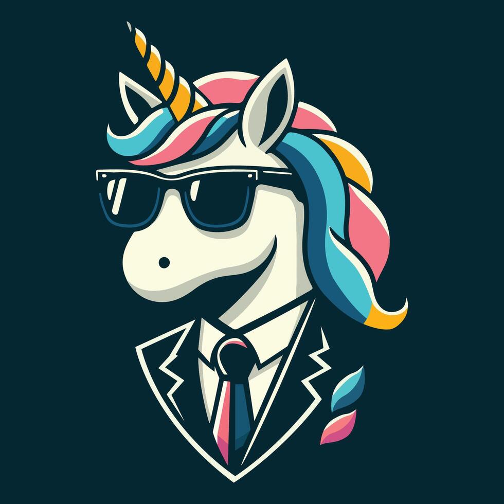 Unicorn Dad illustration vector