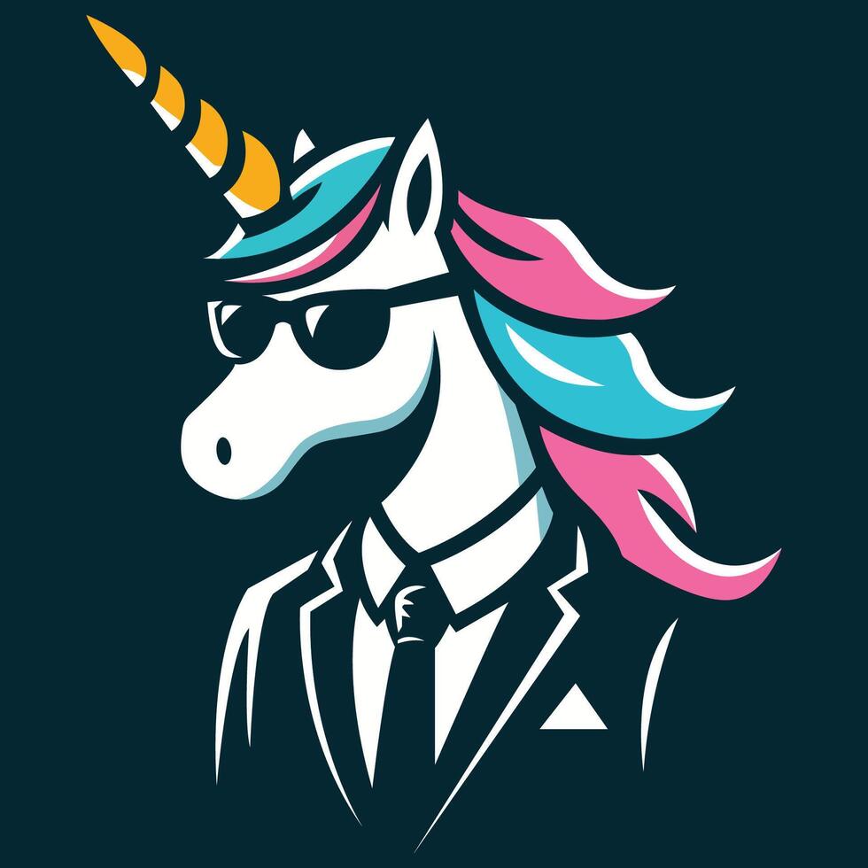 Unicorn Dad illustration vector