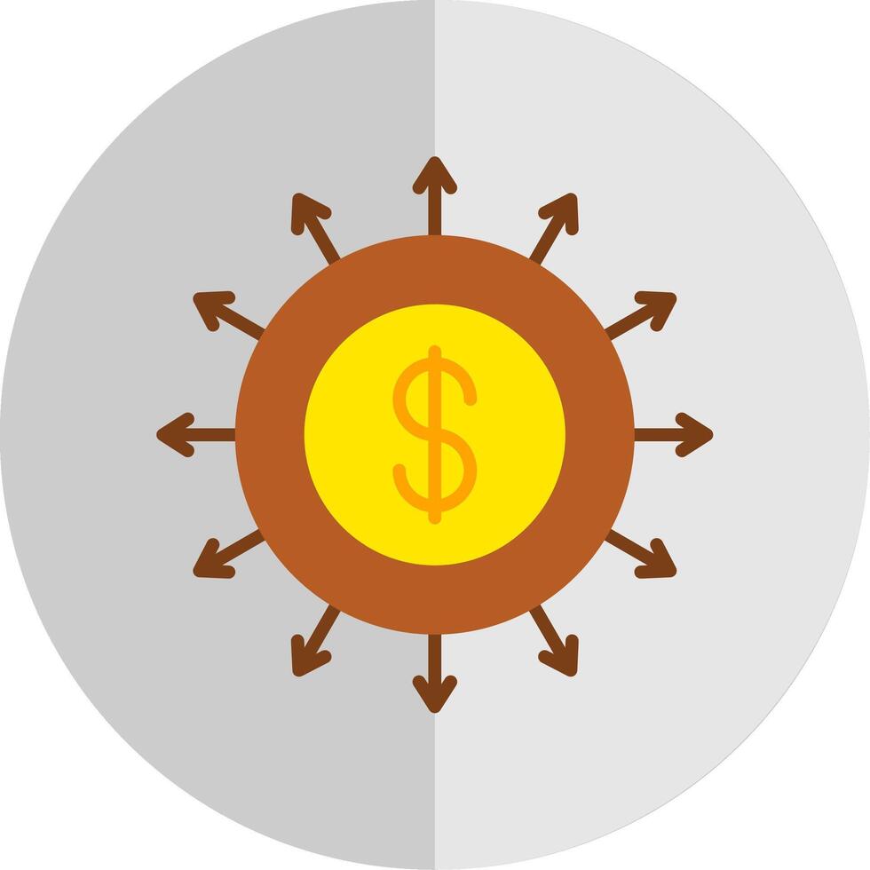 Budget Spending Flat Scale Icon Design vector