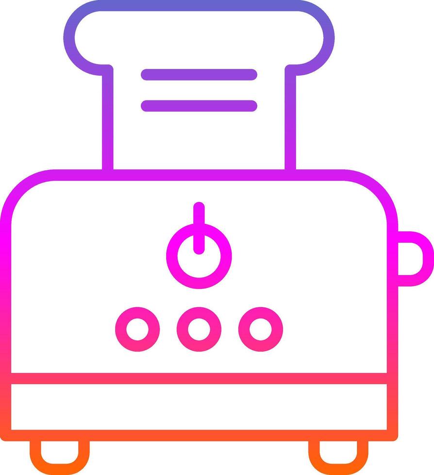 Toaster Line Gradient Icon Design vector