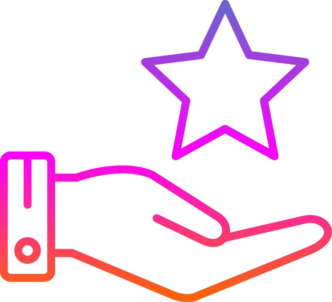 Star Line Gradient Icon Design vector