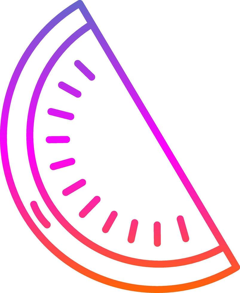 Watermelon Line Gradient Icon Design vector