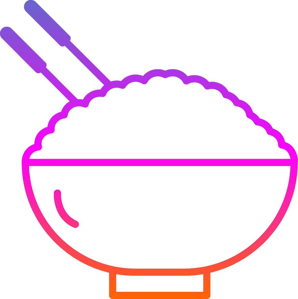 Chinese Food Line Gradient Icon Design vector