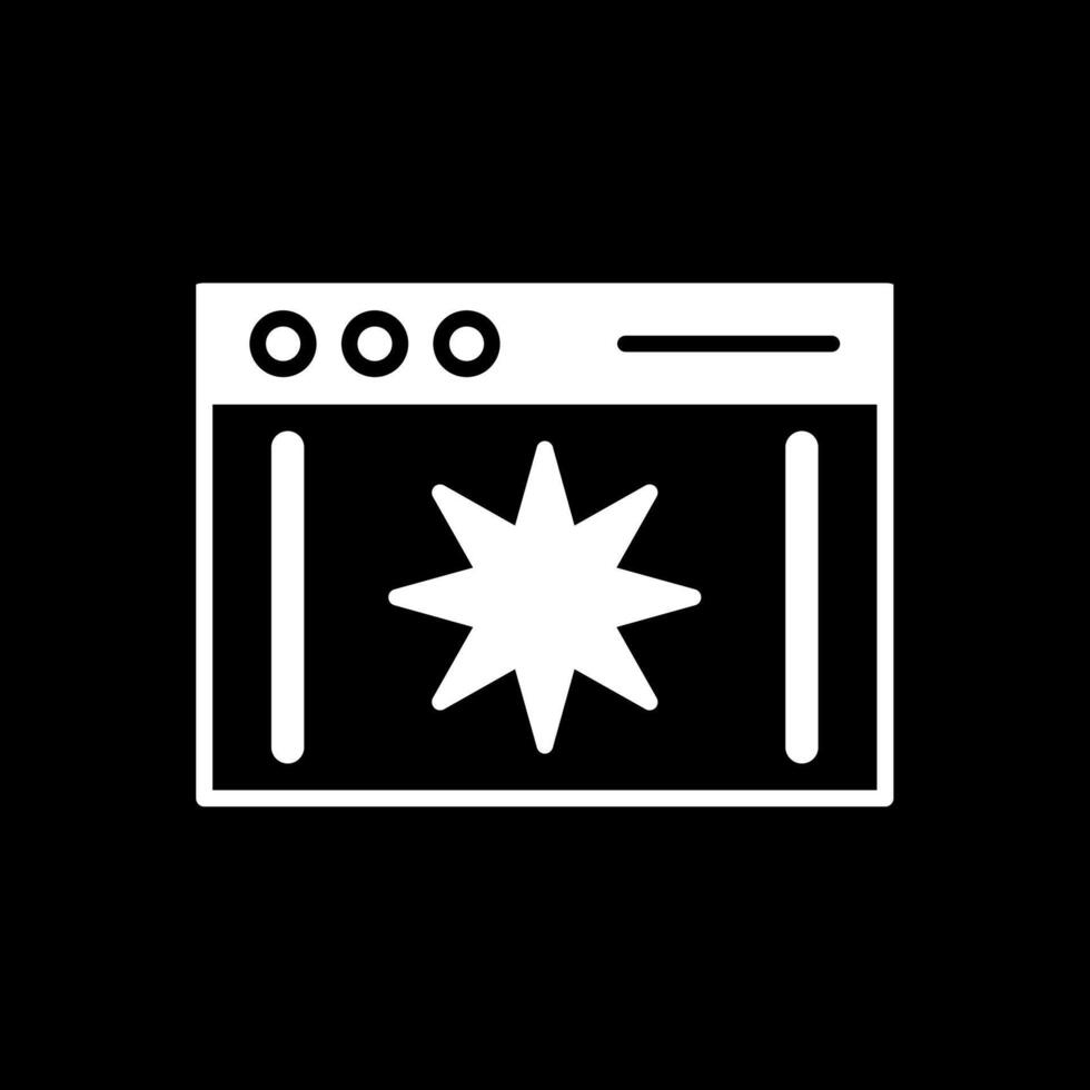Page Quality Glyph Inverted Icon Design vector