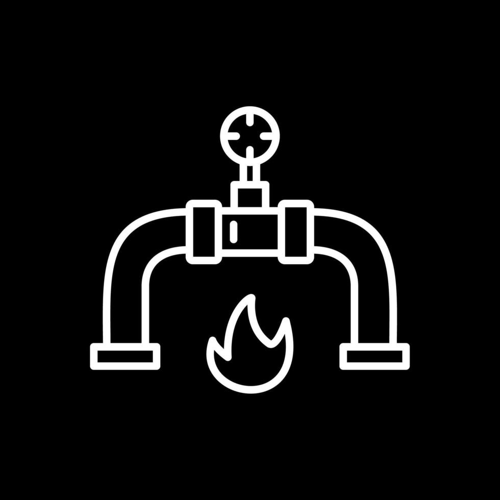 Gas PipeLine Circle Multi Circle Line Inverted Icon Design vector