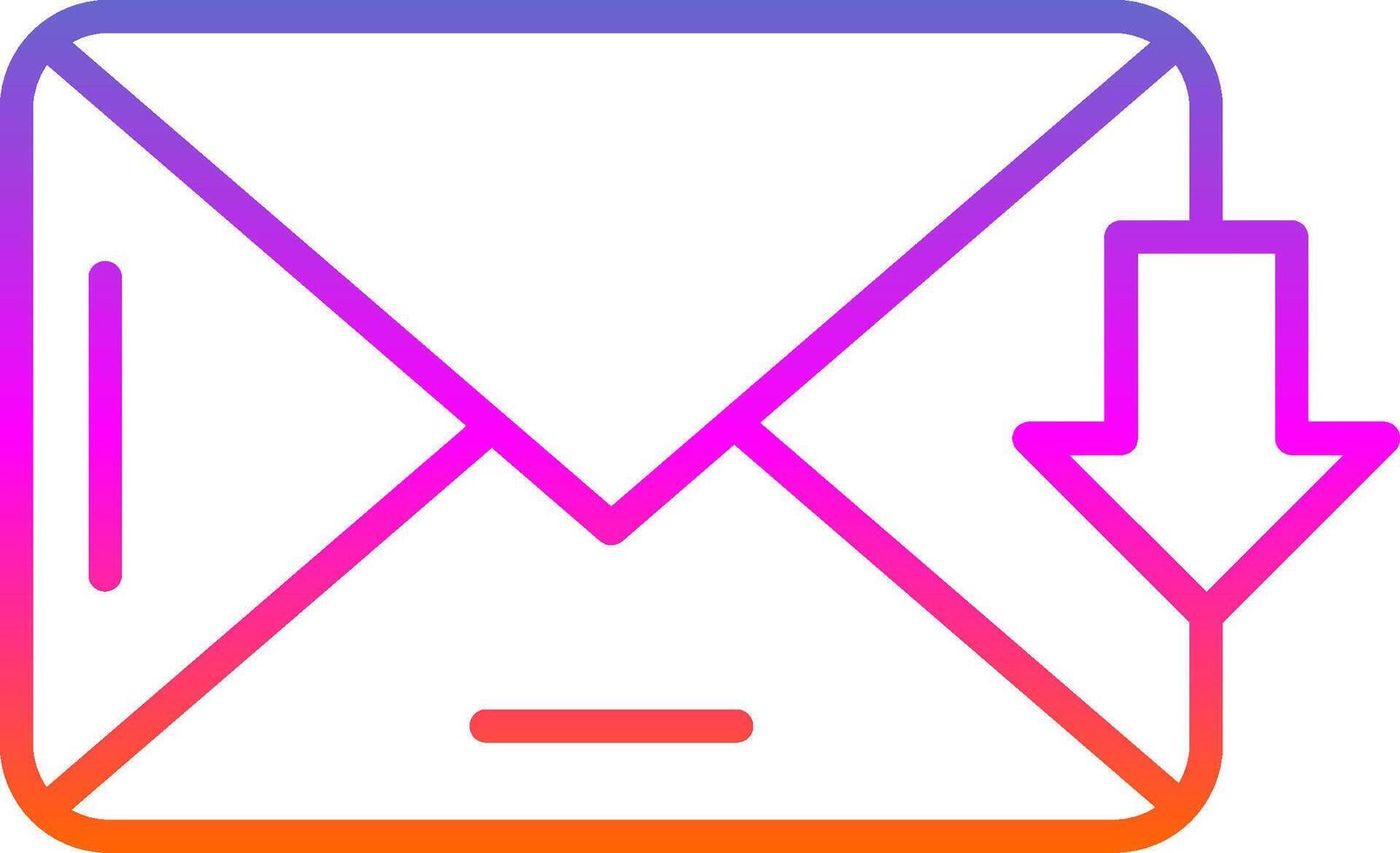 Inbox Line Gradient Icon Design vector