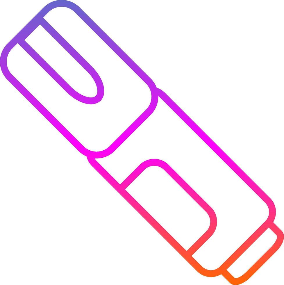 Highlighter Line Gradient Icon Design vector