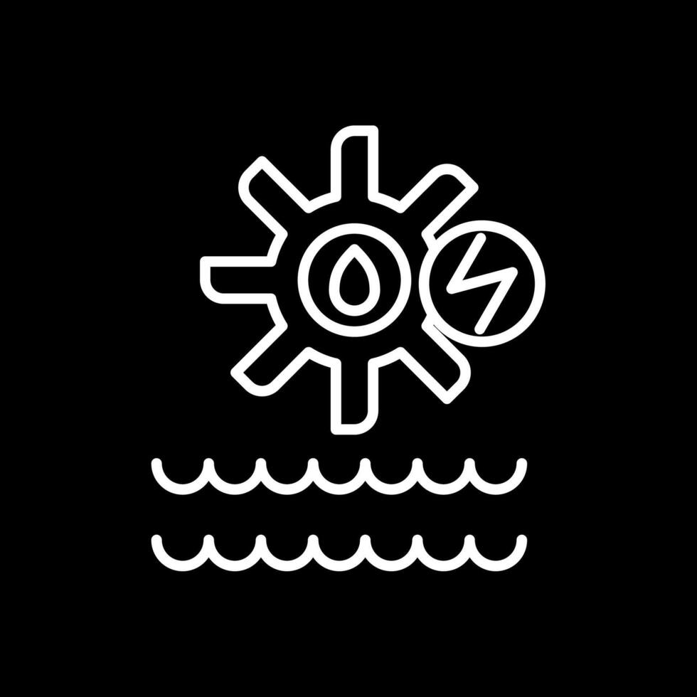 Hydro Power Line Inverted Icon Design vector