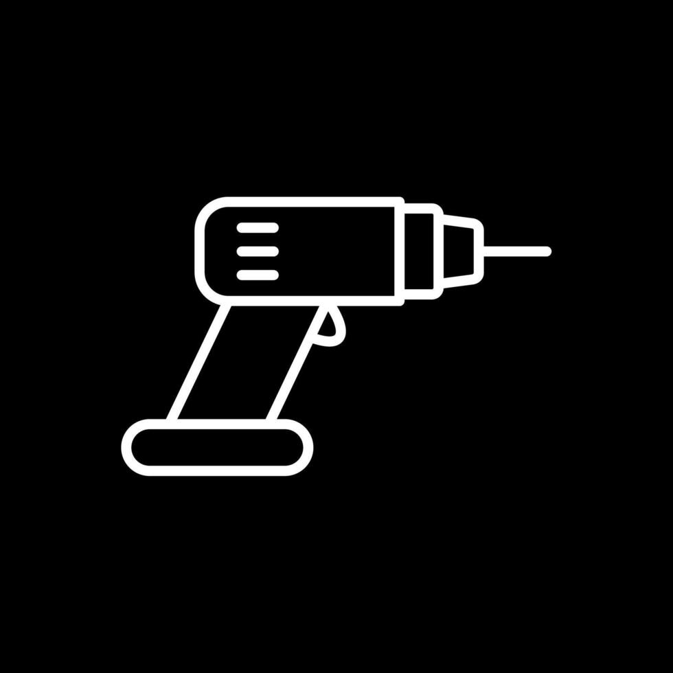 Drill Line Inverted Icon Design vector