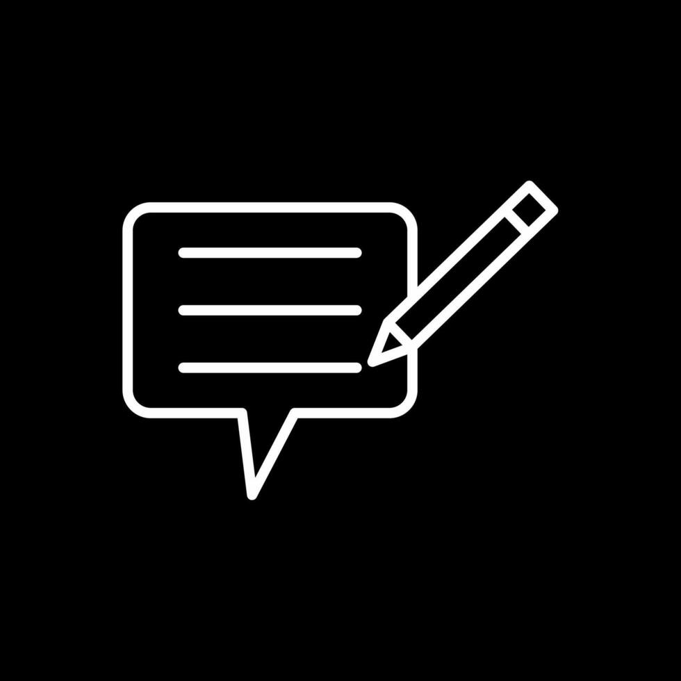 Blog Line Inverted Icon Design vector