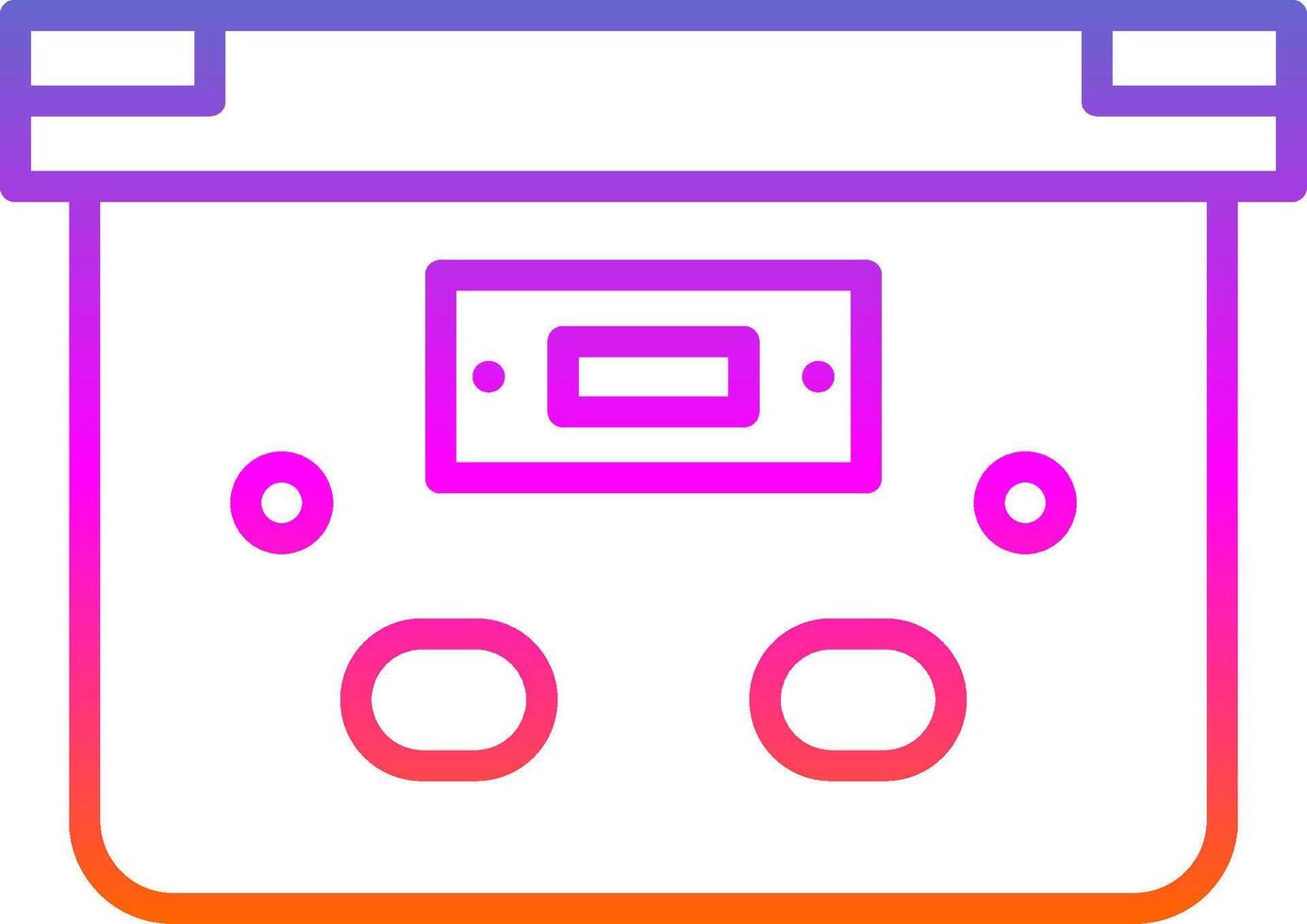 Box Line Gradient Icon Design vector