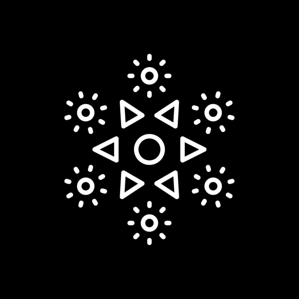 Firework Line Inverted Icon Design vector