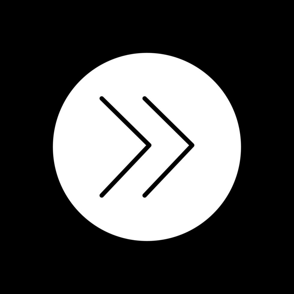 Chevron Glyph Inverted Icon Design vector