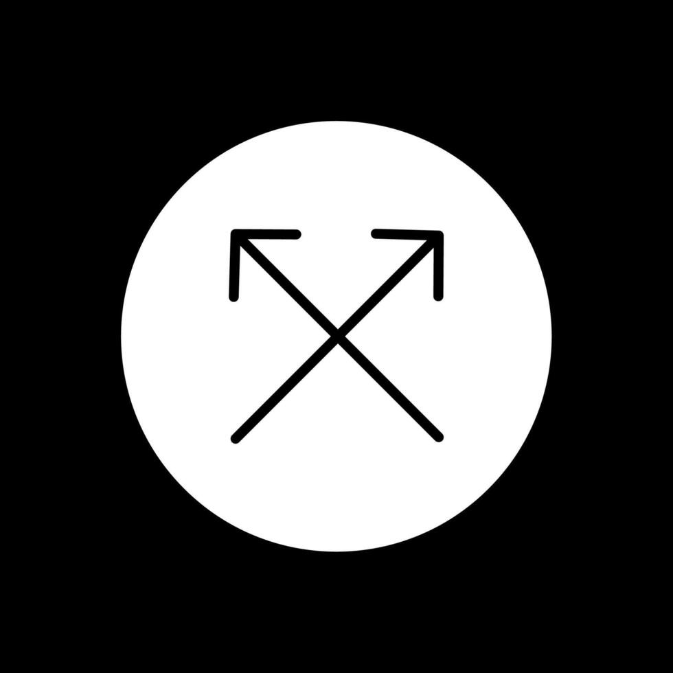 Split Glyph Inverted Icon Design vector