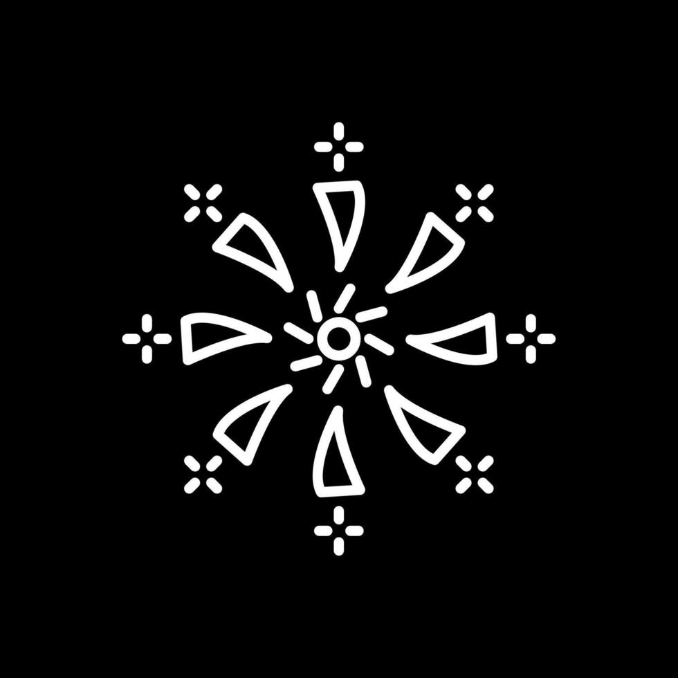 Firework Line Inverted Icon Design vector