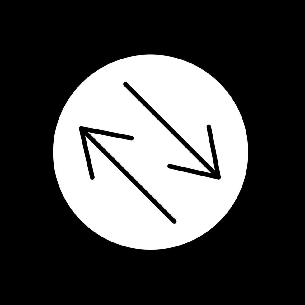Swap Glyph Inverted Icon Design vector