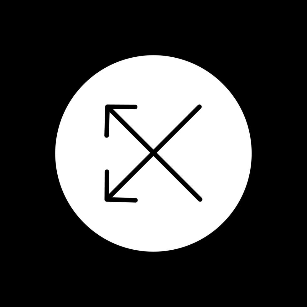 Split Glyph Inverted Icon Design vector
