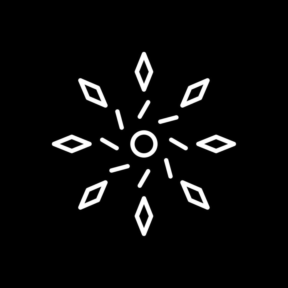 Firework Line Inverted Icon Design vector