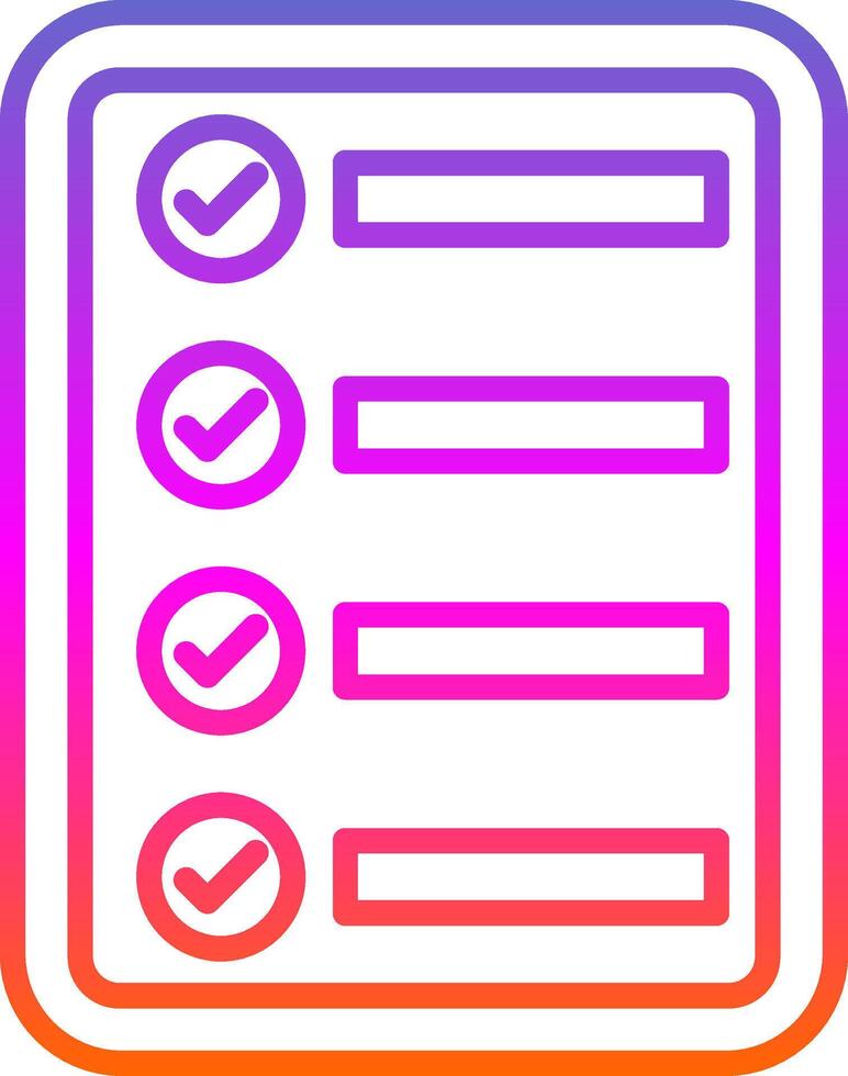 List Line Gradient Icon Design vector
