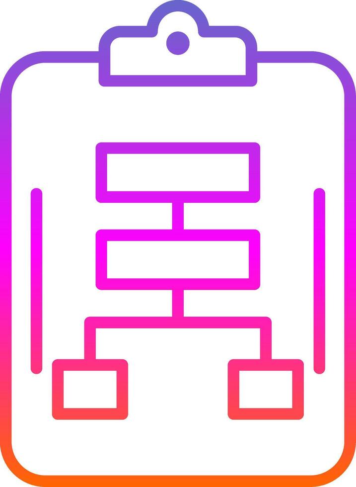 Planning Line Gradient Icon Design vector