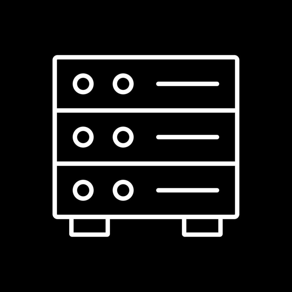 Database Center Line Inverted Icon Design vector