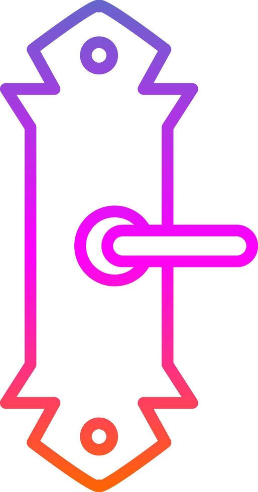 Door Handle Line Gradient Icon Design vector
