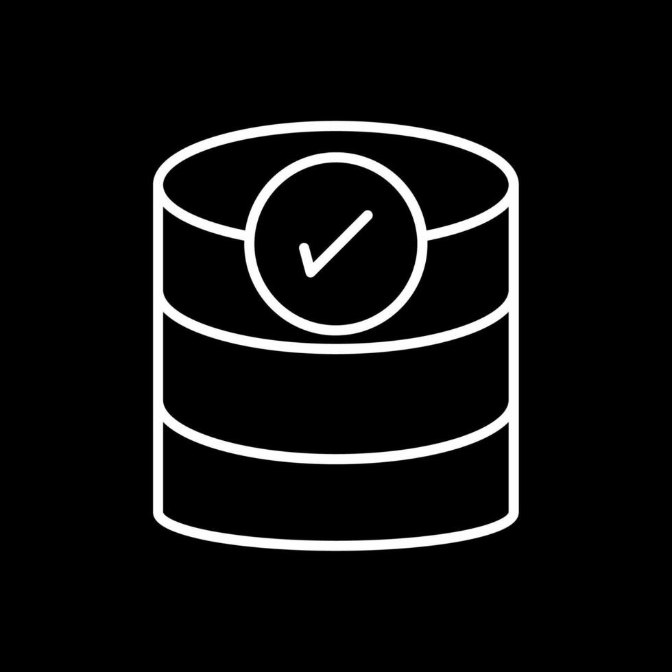 Database Line Inverted Icon Design vector