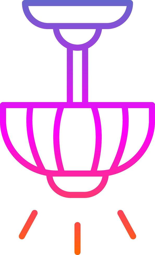 Lamp Line Gradient Icon Design vector