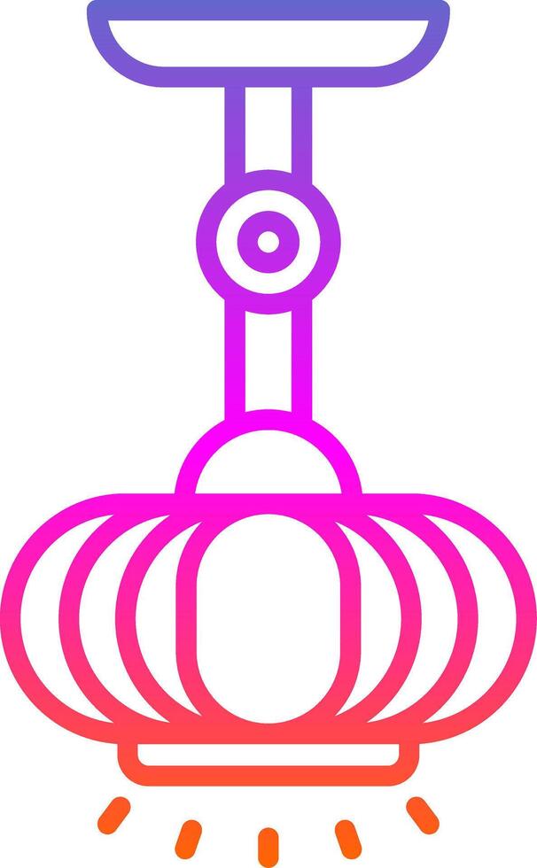 Lamp Line Gradient Icon Design vector