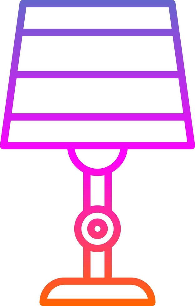 Lamp Line Gradient Icon Design vector