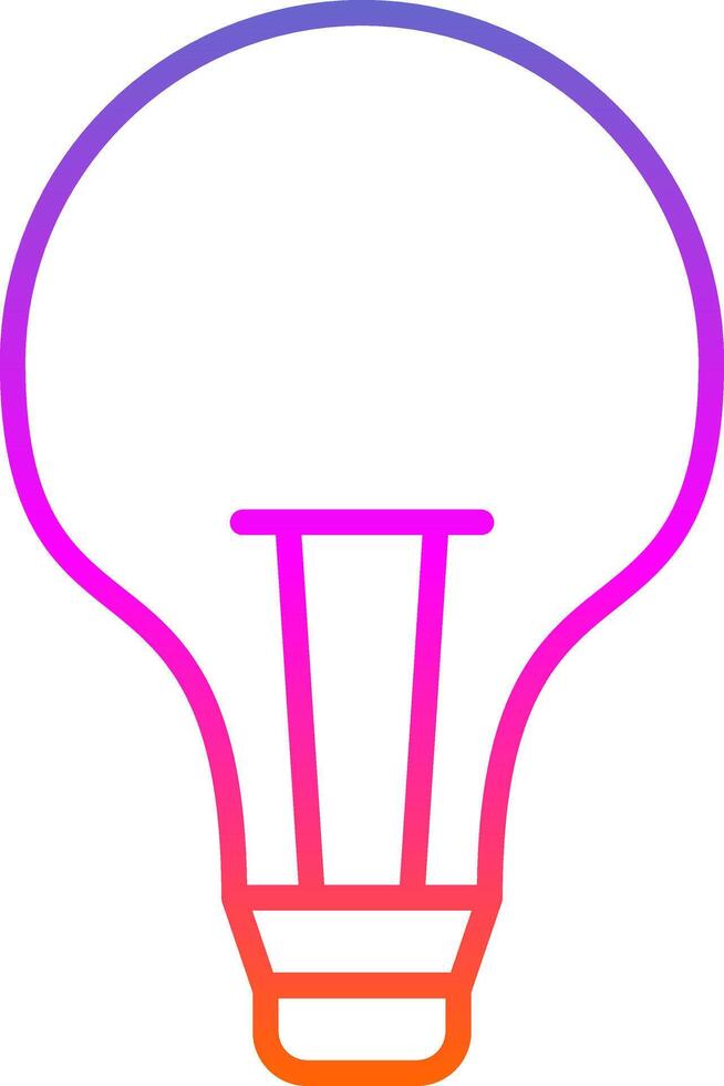 Light Bulb Line Gradient Icon Design vector