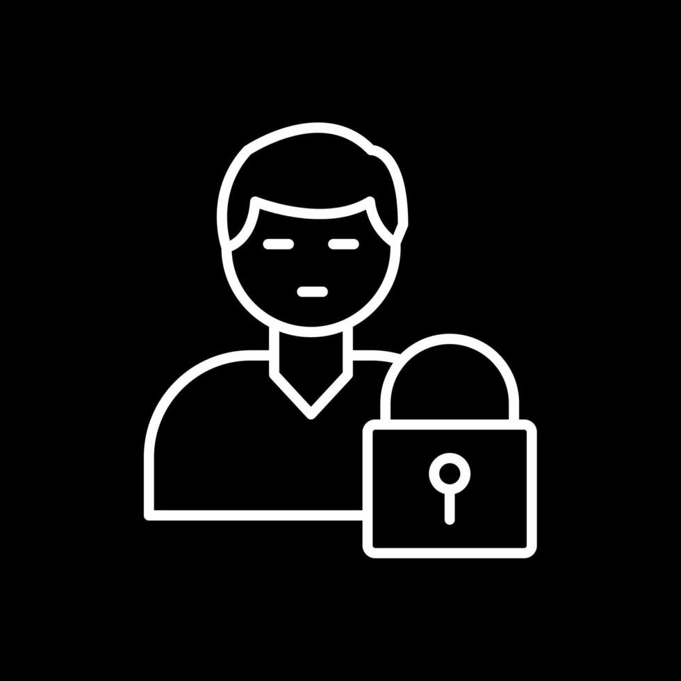 Authorization Manager Line Inverted Icon Design vector