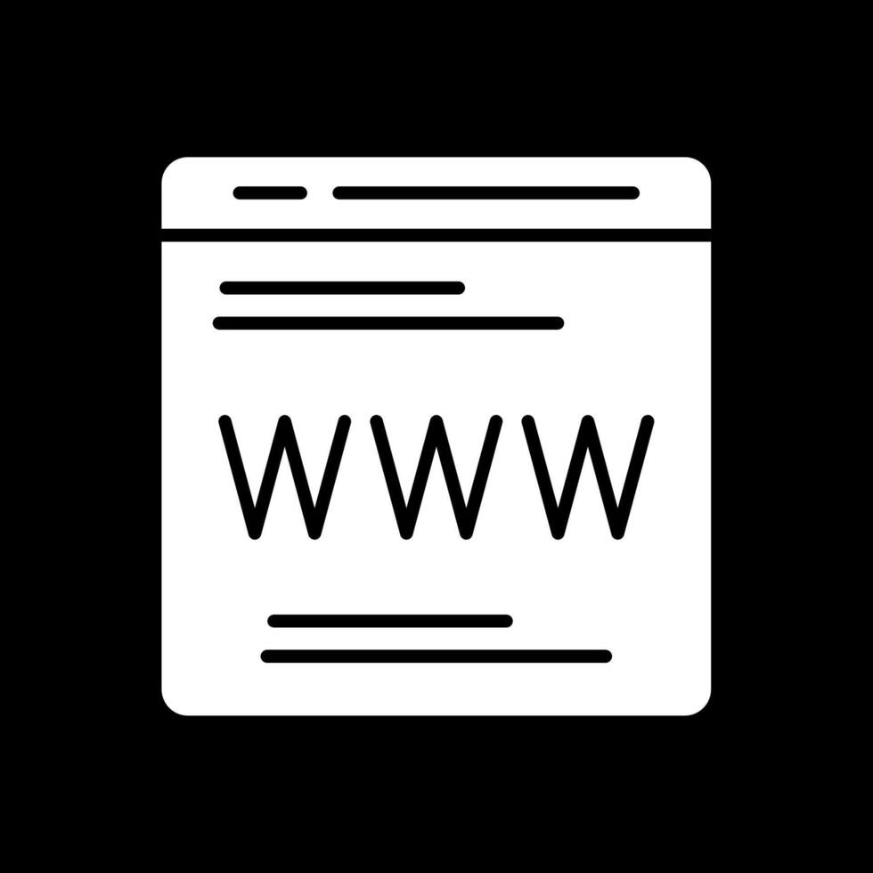 Web Page Glyph Inverted Icon Design vector