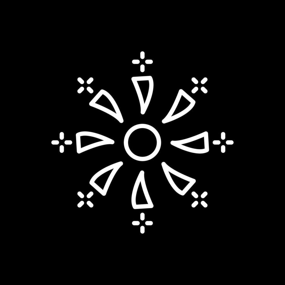 Firework Line Inverted Icon Design vector
