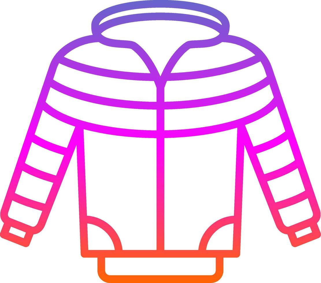 Jacket Line Gradient Icon Design vector