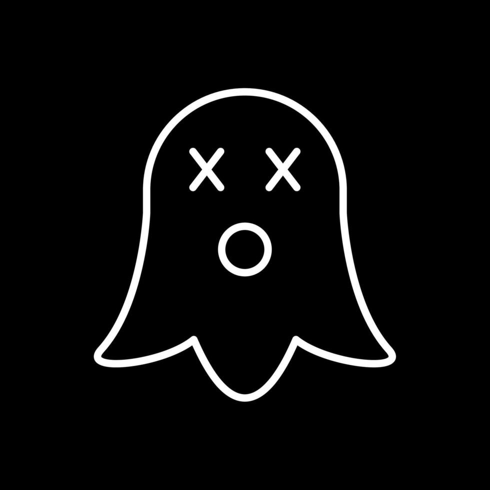 Ghost Line Inverted Icon Design vector