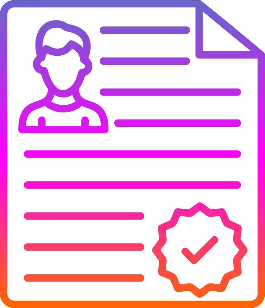 Alert Sign Line Gradient Icon Design vector