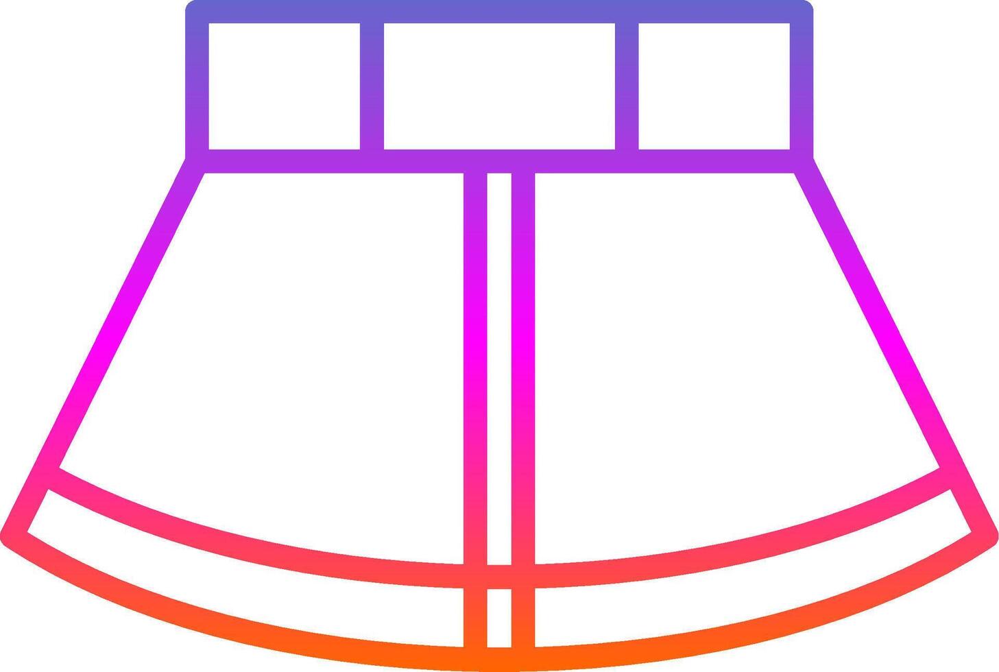 Skirt Line Gradient Icon Design vector