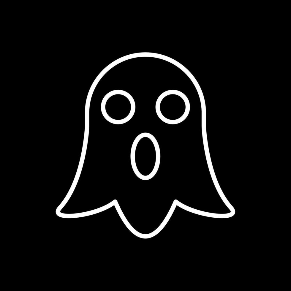 Ghost Line Inverted Icon Design vector