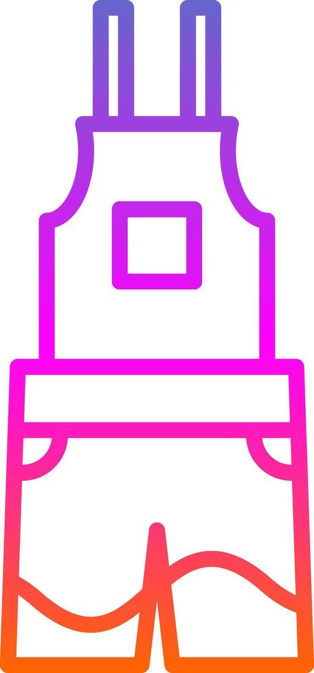 Dungarees Line Gradient Icon Design vector