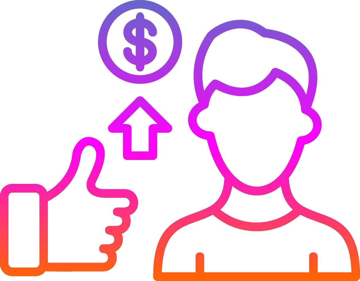 Brainstorming Line Gradient Icon Design vector