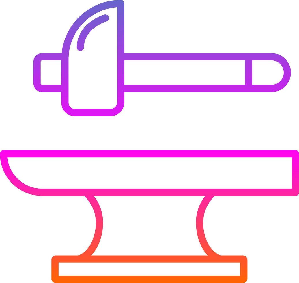 Blacksmith Line Gradient Icon Design vector