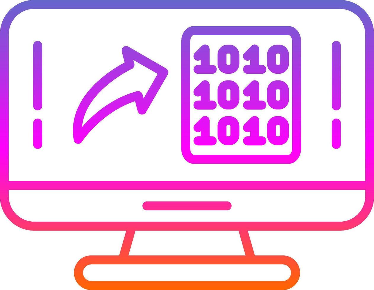 Document Line Gradient Icon Design vector