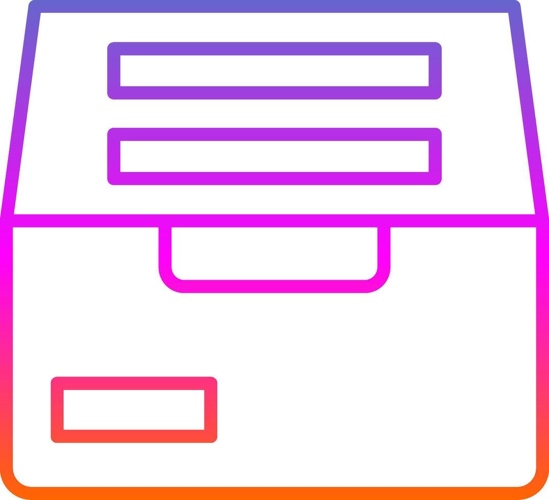 Archive Line Gradient Icon Design vector