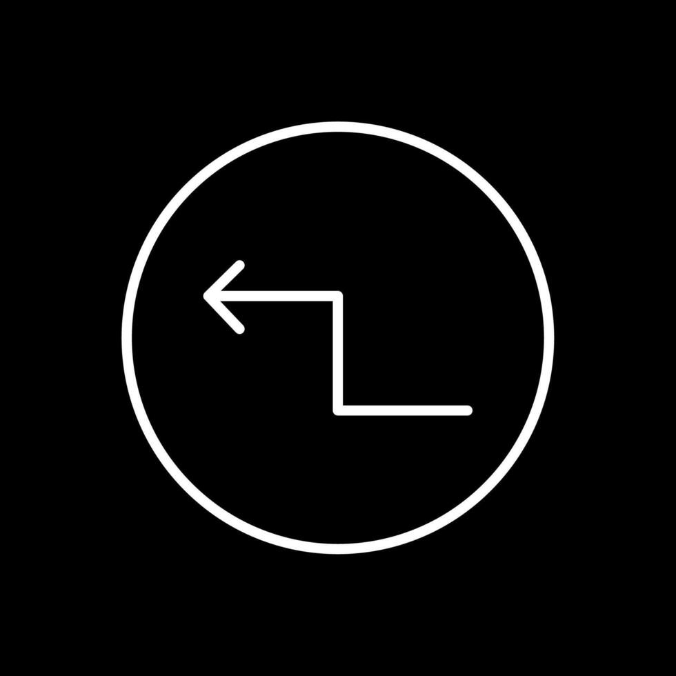 Zigzag Arrow Line Inverted Icon Design vector
