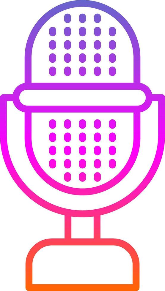 Microphone Line Gradient Icon Design vector